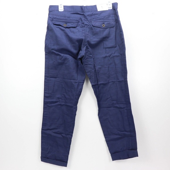 Gap Pleated Trouser Pants Womens Size 8R Dark Blue Ink Well 32x27 Midrise NWT - Picture 2 of 9